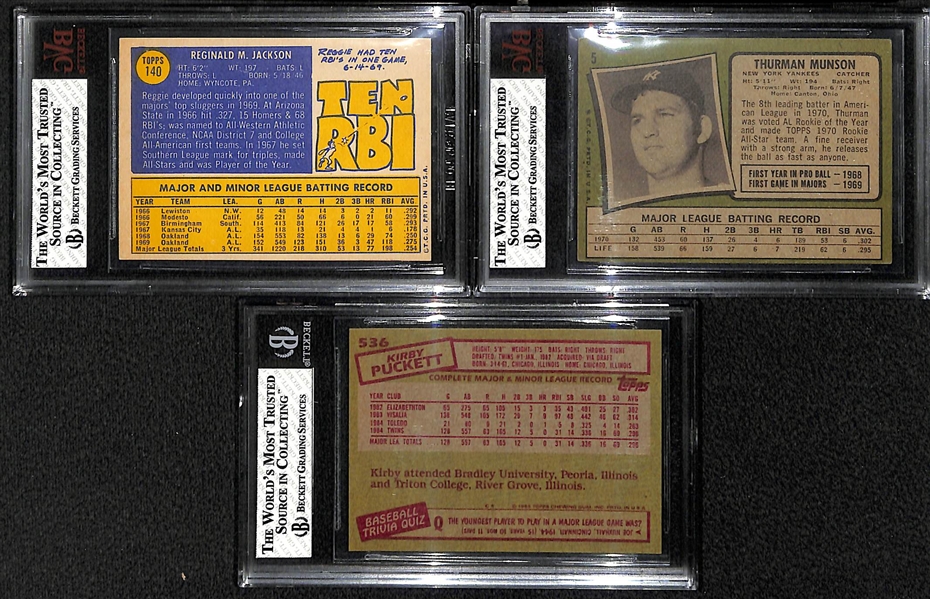 Lot Of 3 1970's BVG Star Cards w. Reggie Jackson 1970